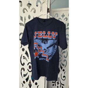 Jelly Roll 100% Authentic Navy Graphic T-Shirt Small NWOT